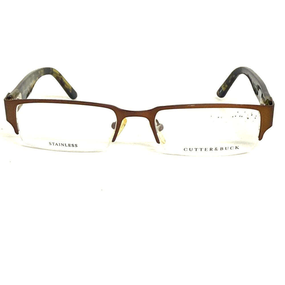 Cutter & Buck Riviera Brown Tortoise Rectangular Eyeglasses Frames‎ 52-18-145